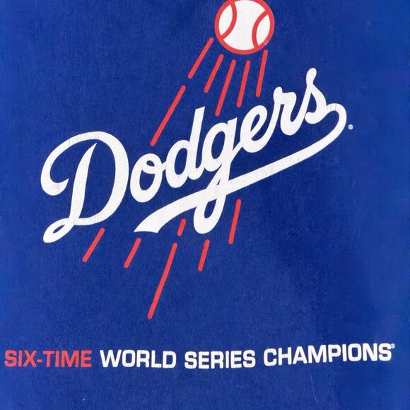 Y2K MLB Genuine LA Dodgers Six-Time World Series Champions T-shirt Size L - Picture 4 of 4